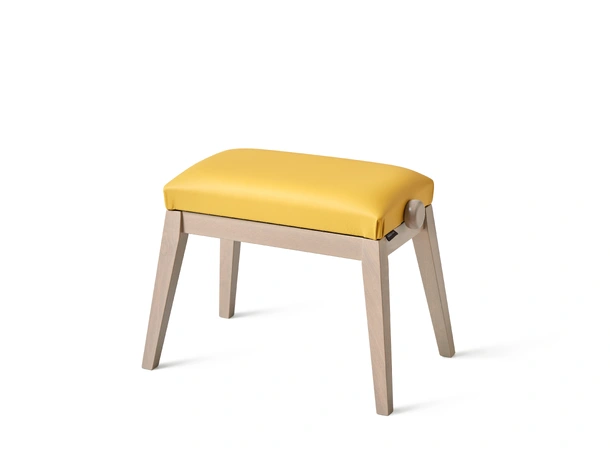 K&M 13942 bench gray color Piano bench, stylish design yellow seat 