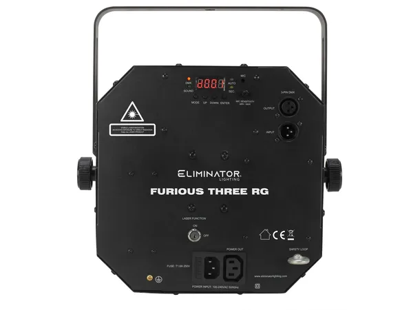 ADJ FURIOUS THREE RG Led & Laser 4 Kg, Sound to light 