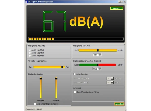 Dateq SPL-D2 DISPLAY Sound pressure meter 