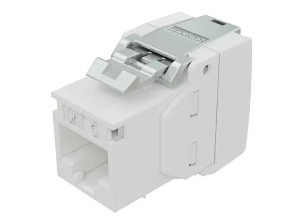 Kordz PRO Cat6 Unshielded Keystone RJ45 Socket, toolless, 6pcs, white 