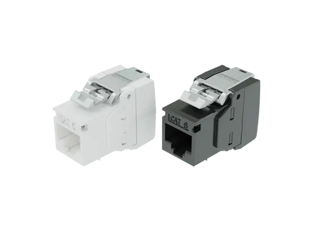 Kordz PRO Cat6 Unshielded Keystone RJ45 Socket, toolless, 6pcs, white 