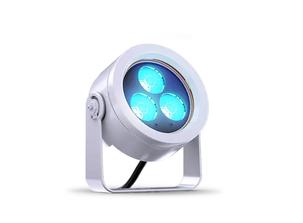 DTS DOCTUS 3 Sølv IP65 RGBW LED spot narrow 