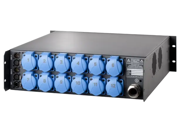 SRS DDPN12 1216B-8 Socapex 32A 12x16A / 3.7kW, Main Switch
