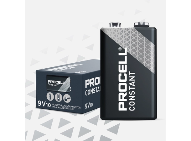 Le Mark Duracell Procell Battery 9V 10 i esken 