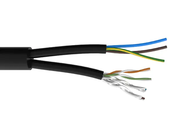 PROkabel Hybrid True1 + Cat6a 1,5m Cat6a + 3g2.5mm, Black 