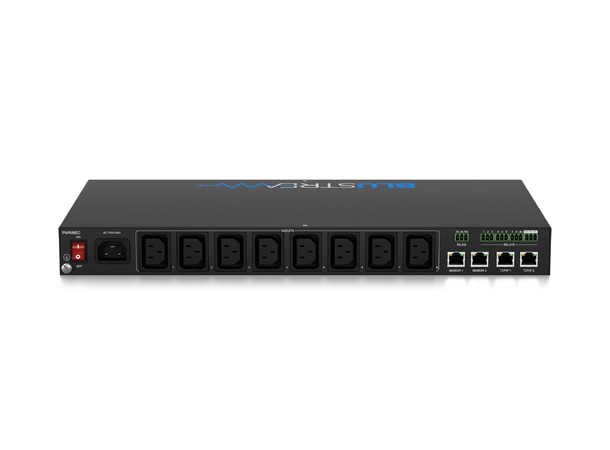 Blustream PWR8IEC 8 Port Managed IEC PDU Outlet-level metered and switched PDU 