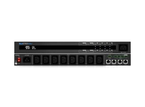 Blustream PWR8IEC 8 Port Managed IEC PDU Outlet-level metered and switched PDU 