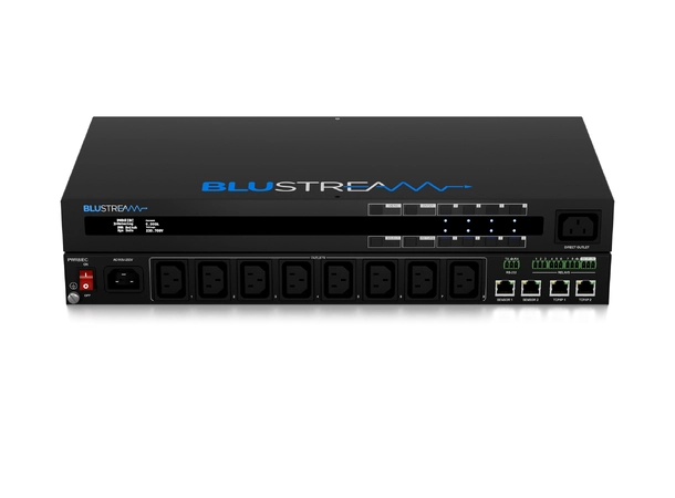 Blustream PWR8IEC 8 Port Managed IEC PDU Outlet-level metered and switched PDU 