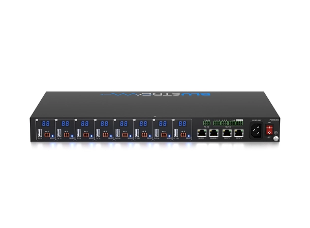 Blustream PWR8VDC 8 Port Managed Phoenix Outlet-level metered and Low Voltage PDU 