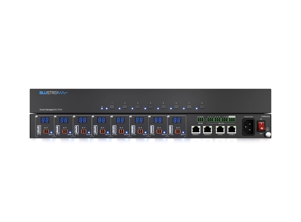 Blustream PWR8VDC 8 Port Managed Phoenix Outlet-level metered and Low Voltage PDU 