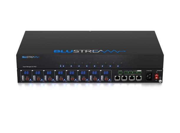 Blustream PWR8VDC 8 Port Managed Phoenix Outlet-level metered and Low Voltage PDU 