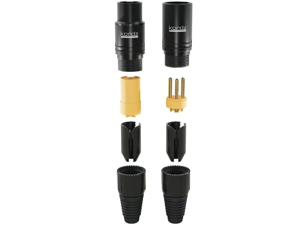 Kordz ONE XLR Connectors Male 3-Pin XLR, black, gold-plated, 10pcs 