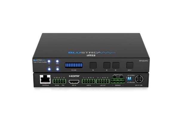 Blustream NPA20ARC Audio Amplifier HDMI ARC, 2ch Analog, DSP, PoE+ 