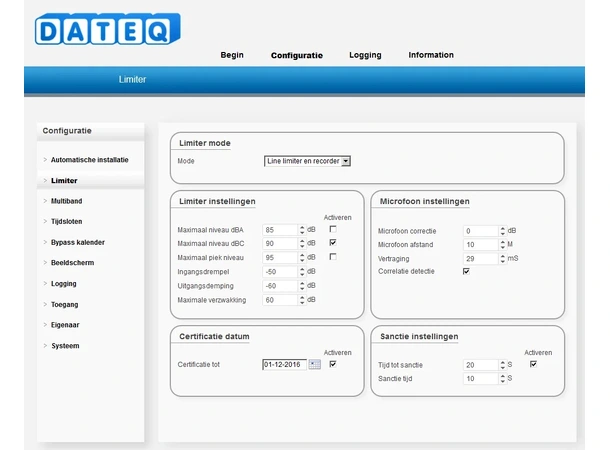 Dateq SPL-6 limiter Sound pressure limiter 