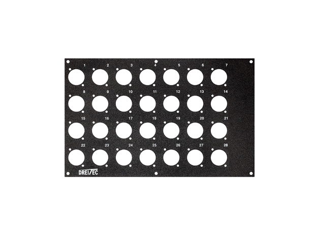 PROkabel Frontplate 28/0 D-Typ 4HEx4BE 19" modulsystem 