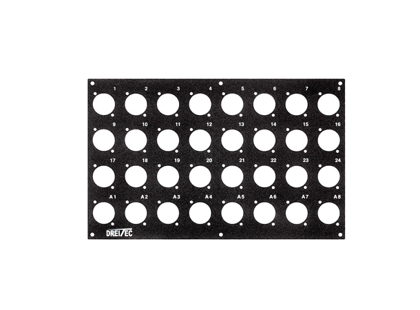 PROkabel Frontplate 24/8 D-Typ 4HEx4BE 19" modulsystem 