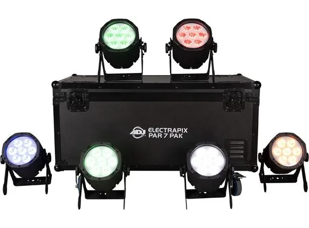 ADJ ElectraPix Par 7 Pak Black 90W, IP65, 2.300-9.900K, 17º Beam Angle 