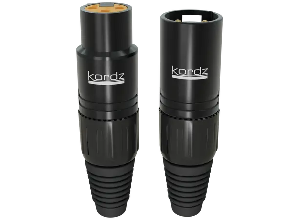Kordz ONE XLR Connectors Female 3-Pin XLR, black, gold-plated, 10pcs 