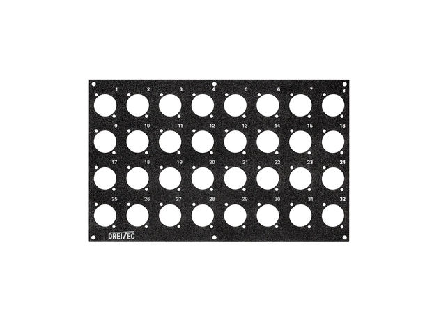 PROkabel Frontplate 32/0 D-Typ 4HEx4BE 19" modulsystem 