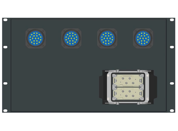 SRS PDU634XRDY 24x16A out, 3x63A in 63A Hybrid Harting In - UTEN kabler 