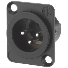 Neutrik NC3MD-LX-BAG XLR chassis 3P Han Sort