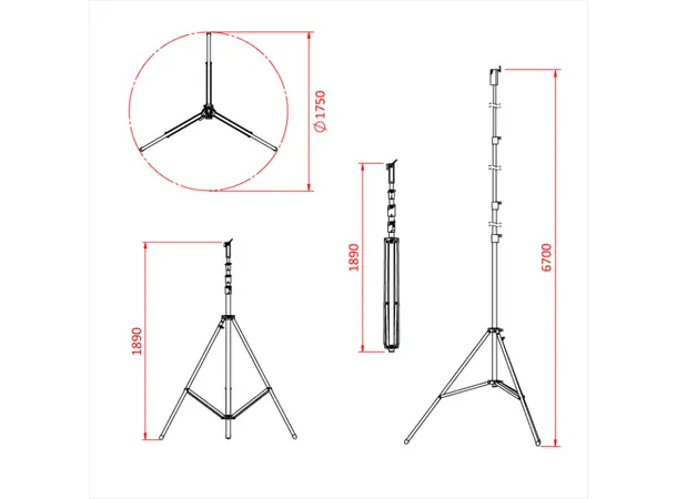 Doughty G205101 WIDE BASE HI-HI-COMBO STAND Shadow Range 