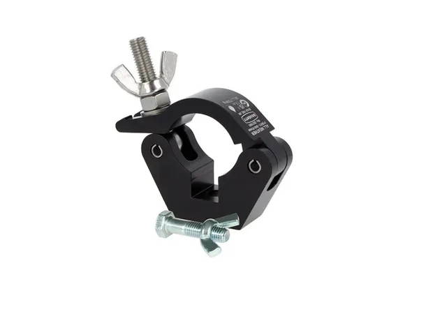Doughty SLIMLINE HOOK CLAMP, Black STAINLESS STEEL FIXINGS 