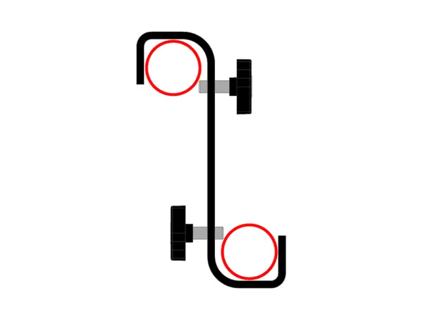 Doughty T19700 HOOK CLAMP D/ENDED 180 TWIST (150mm centres) 