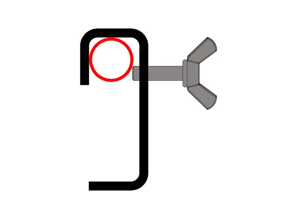 Doughty T20200 HOOK CLAMP 30mm STANDARD (25 x 6 flat) 
