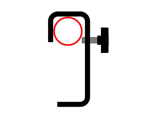 Doughty T20401 HOOK CLAMP 50mm HEAVY DUTY (50 x 8 flat) (Black) 