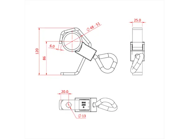Doughty T21800 HOOK CLAMP TRUSS TYPE UNIVERSAL 
