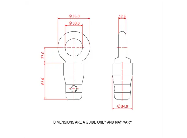 Doughty T45745 HALF CONNECTOR with M12 EYE BOLT 