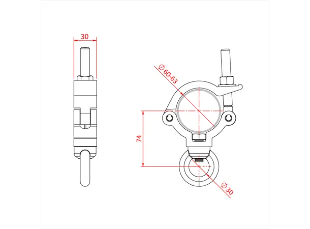 Doughty T57455 MAMMOTH SLIMLINE HANGING CLAMP 
