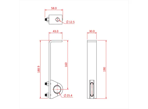 Doughty T63750 ADJUSTABLE SUPPORT BRACKET 