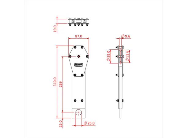 Doughty T63820 1.3kgs. WEIGHTED HANDLINE PULLEY 