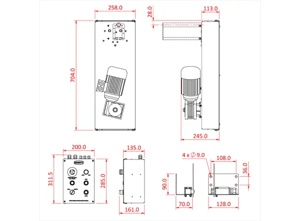 Doughty T63845 TRACK DRIVE - ELECTRIC - TRACK MOUNTED 