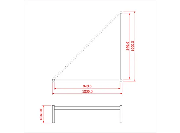 Doughty T76500 EASYDECK TRIANGULAR 1 METRE MODULE (750mm) 