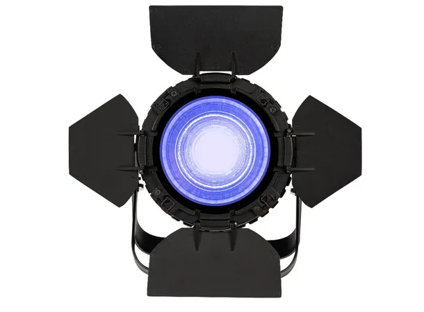 XBABY LEDFresnel Color RGBW m/Låvedør DMX-5,P-con, Fanless, 20-55, 2,8 Kg 