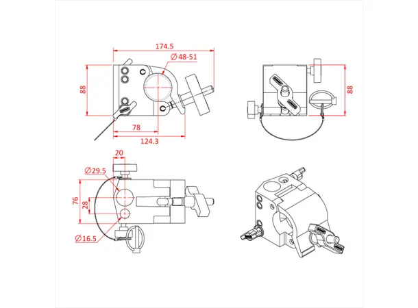 Doughty G1115 BARREL SOCKET CLAMP 
