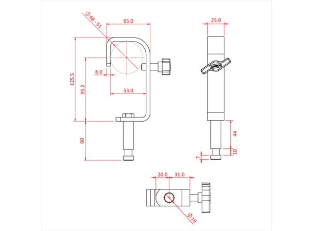 Doughty G1415 BABY PIN HOOK CLAMP 