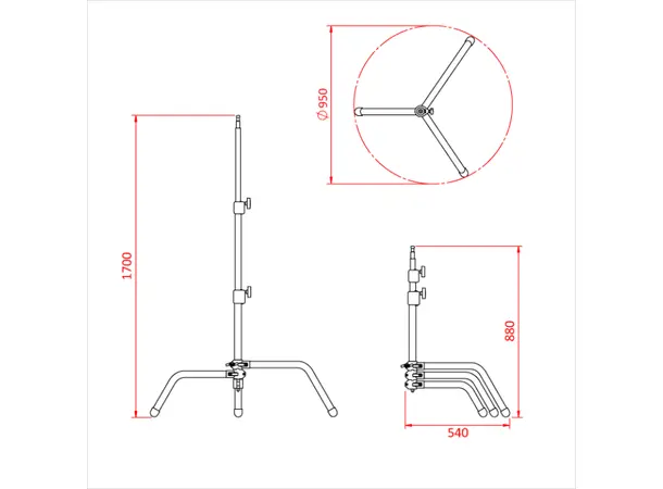 Doughty G200501 C' STAND 20" SHADOW RANGE 