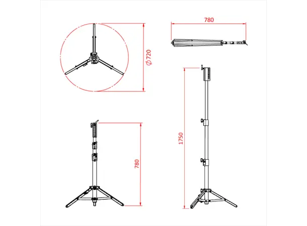 Doughty G203101 PEE WEE STAND (DOUBLE RISER) Shadow Range 