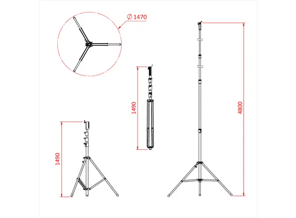 Doughty G204601 HI-COMBO STAND Shadow Range 