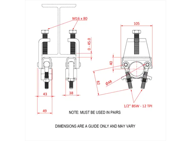 Doughty T29497 GRAVLOCK COUPLER (per pair) 