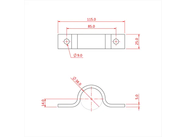 Doughty T30804 SADDLE CLAMP 38mm 