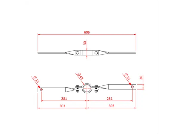 Doughty T31700 DOUBLE BOOM ARM STANDARD 