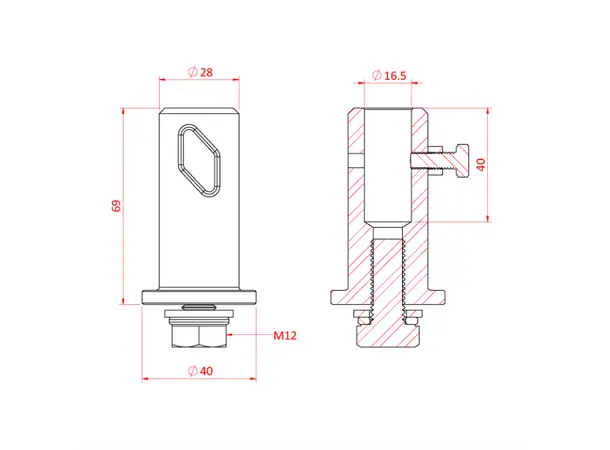 Doughty T51101 16MM RECEIVER 