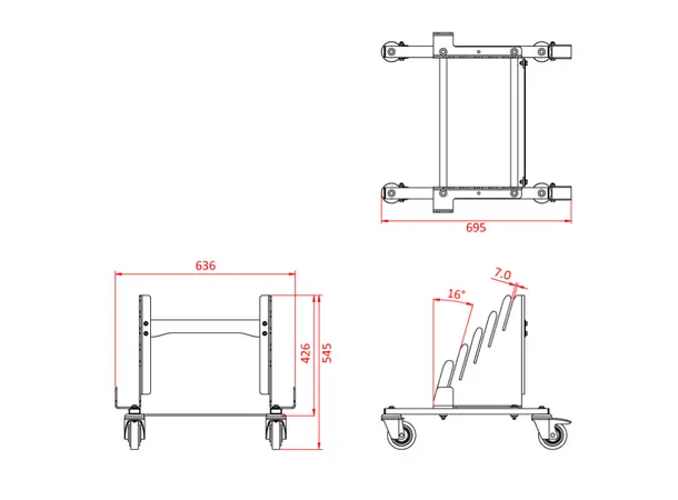 Doughty T54253 TANK TRAP TROLLEY (HOLDS 5 X T54250 OR 5 X T54255) 