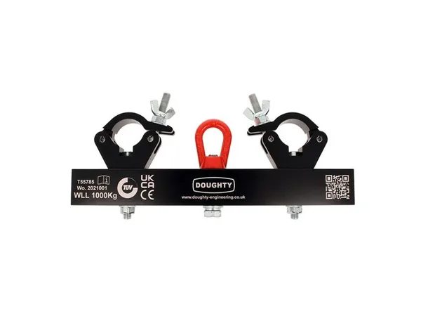Doughty T55785 SOLID HANGING TRUSS ADAPTOR (Black) (1000Kg) 