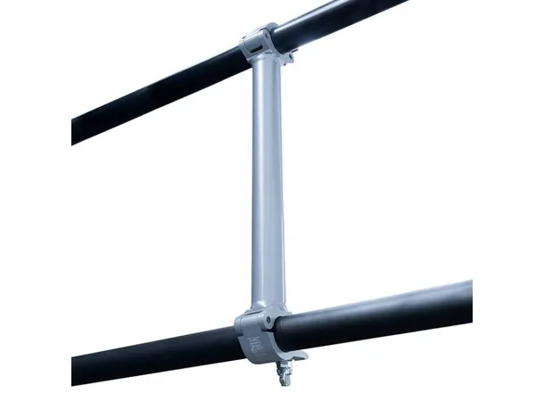 Doughty T57350 PARALLEL PIPE TO PIPE COUPLER (750mm centres) (Silver) 